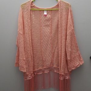 Crochet pink cover-up